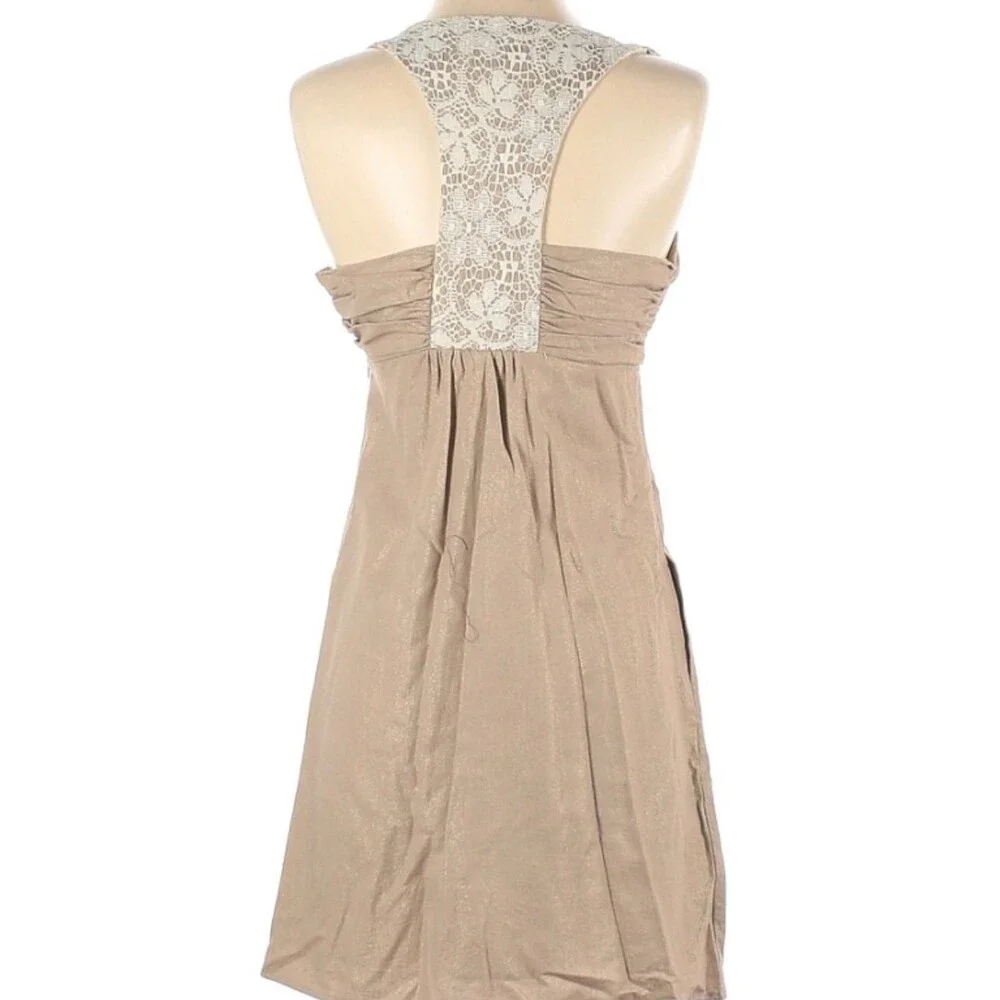 Molly NY Dress  linen Lace racerback fairy babydoll Romantic Minimal womens Sz 0